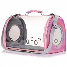 Portable transparent space pet bag 