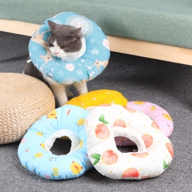 Anti-licking donut cat collar
