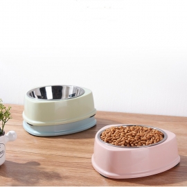 Neck guard diagonal stainless steel dog basin double bowl