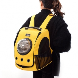 Go out convenient backpack space transparent pu bag