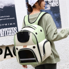 Go out portable winter breathable double shoulder pet bag