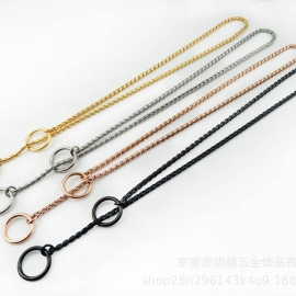 Stainless steel snake chain electroplated color dog chain