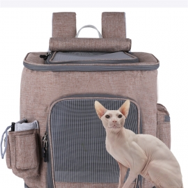 Portable double shoulder large capacity canvas summer breathable bag