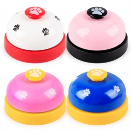 Color footprints fun bell dog training device