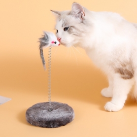 Round small cat climbing frame 10cm spring mouse cat scratching board