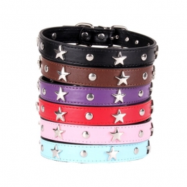 Pu leather five-pointed dog collar