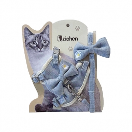 Cute cat h shape harness and leash