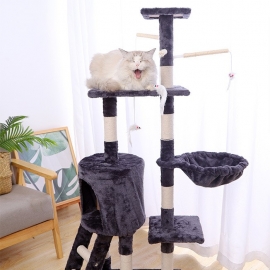 Four-story cat house one cat tree cat toy and ladder