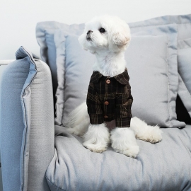 Pet clothing plaid pattern