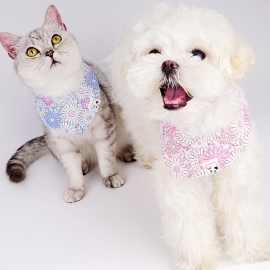 Pet saliva towel love bib