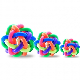 Extra-large 75cm pet colorful bell woven ball