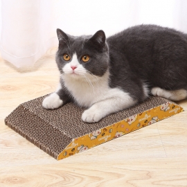 Shaped corrugated catnip scratchboard send catnip