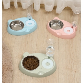 Save space and reduce rollover of wet mouth cat bowls