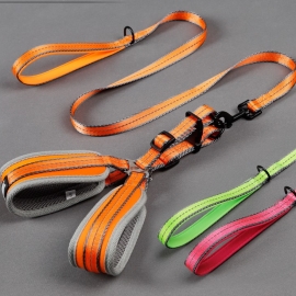Nylon double v type dog leash new large dog leash