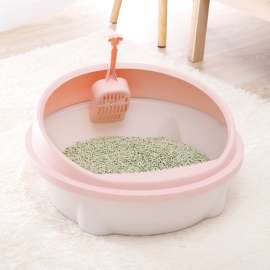 Ins wind cat bottom round inclined cat litter box