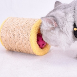 Claw grinding sisal drum telescopic bell ball creative fun fun cat scratching board