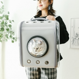 Out carrying bag space capsule pet backpack cat cage shoulder transparent