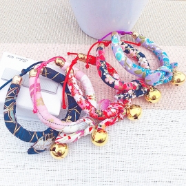 Japanese style yufeng necklace cat bell bow collar