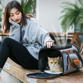Go out portable cat bag can cross the hand bill of lading shoulder car pet bag