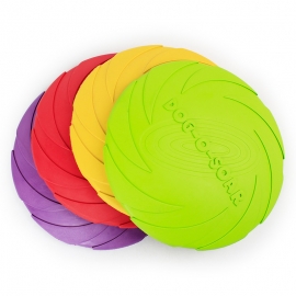 Bite resistant soft frisbee pet toy milk - flavored rubber pet frisbee dog frisbee