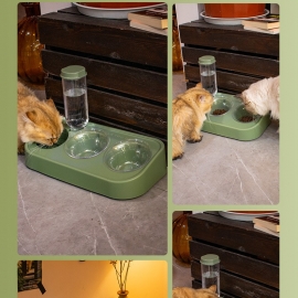 Cat feeder pet bowl feeder water fountain