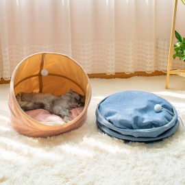 Warm cat nest can be dismantled and washed net red cat bed pet deep sleep nest