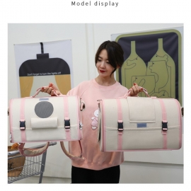 Canvas cat bag portable backpack