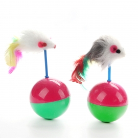 Plush mouse and cat toy