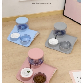 Multilayer filter sealed cat bowl 2l dog cat bowl for pet cat automatic water feeder