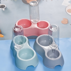 One-piece double bowl to prevent upsetting pet food bowl