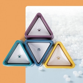 Individually packaged triangle type reduces wet mouth overflow dust dog bowl