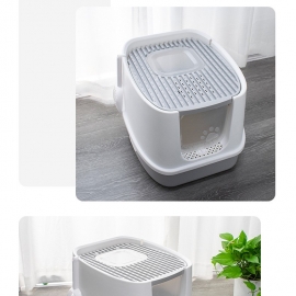 Fully enclosed anti-splash cat toilet deodorant pet cat litter box