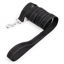 Reflective silk single flat leash dog leash
