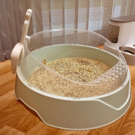 Egg tart round semi-enclosed cat litter box