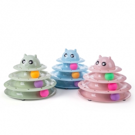 Four - level track cat turntable toy