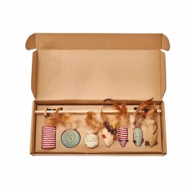 Creative cat tickling stick set cat gift box 7 pieces