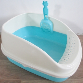 Semi-enclosed cat toilet delivers quicksand