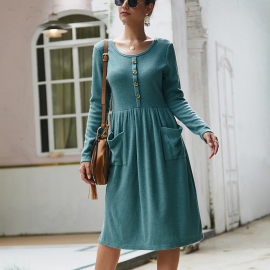 Original design european and american autumn and winter new womens clothing yama products knitted slim dress
