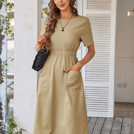 Independent research and development design american station amazon temperament commuter casual womens summer new waist skirt