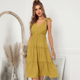 Independent research and development design european and american fashion independent station womens new dress dress summer green temperament skirt