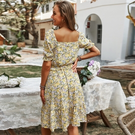 Original design cross-border womens suit independent station summer new temperament lady floral suit female