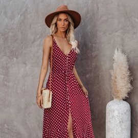 Summer new vest dress waist is thin and big swing skirt independent station aliexpress temperament commuter skirt