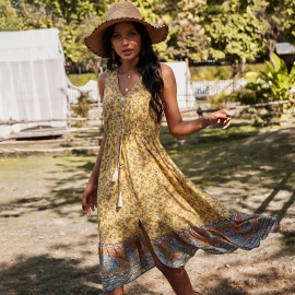 Independently design cross-border fashion womens clothing independent station leisure holiday style spring and summer new dress