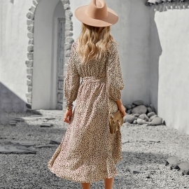 Independent research and development design amazon cross-border womens autumn and winter long dress independent station leisure holiday style